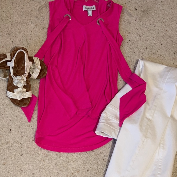 Joseph Ribkoff Hot Pink Tunic Top - Picture 3 of 5
